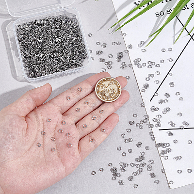 2000Pcs 304 Stainless Steel Open Jump Rings STAS-UN0062-99-1