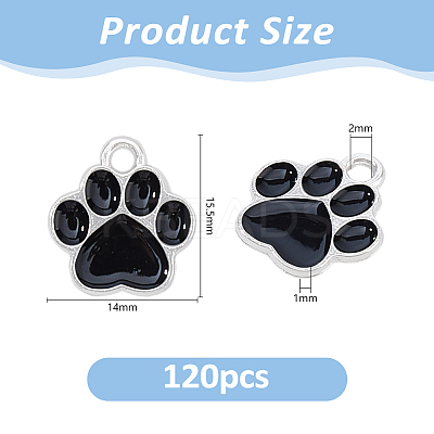 120Pcs Alloy Enamel Pendants ENAM-DC0002-24-1