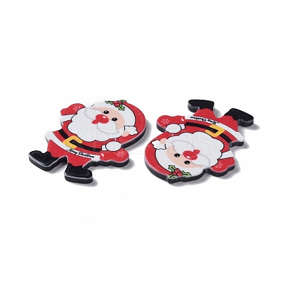 Christmas Style Printed Acrylic Cabochons LS-MACR-O045-01B-1