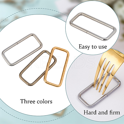 12Pcs 3 Colors Iron Bag Accessories FIND-CY0001-50-1