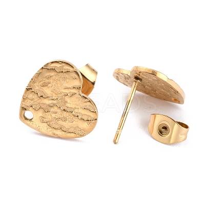 Ion Plating(IP) 304 Stainless Steel Stud Earring Findings EJEW-O104-09G-1