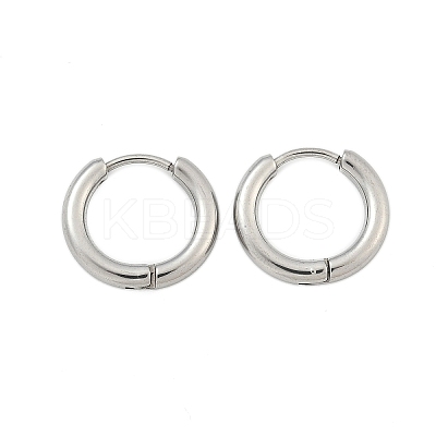 Tarnish Resistant 304 Stainless Steel Huggie Hoop Earrings LS-EJEW-F111B-16mm-P-1