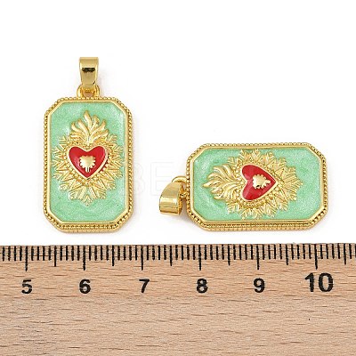 Brass Enamel Pendants KK-L190-008G-02-1
