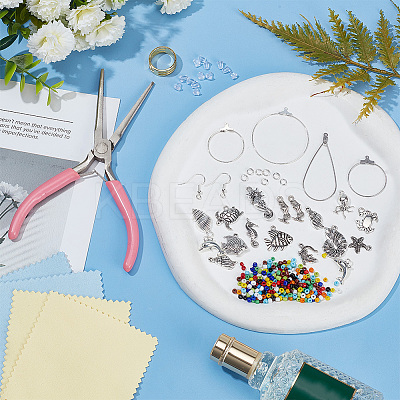DIY Ocean Theme Earring Making Kit DIY-AR0003-30-1
