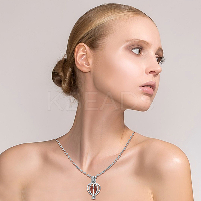 50Pcs Alloy Bead Cage Pendants FIND-DR0002-24B-1