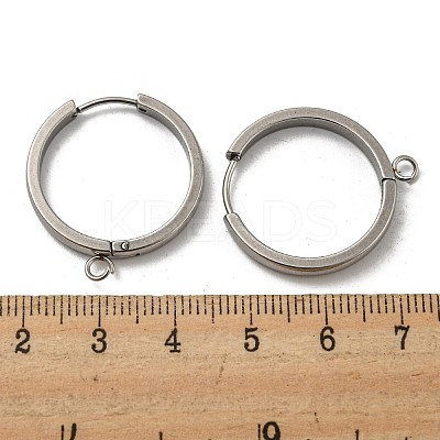 Tarnish Resistant 201 Stainless Steel Huggie Hoop Earrings Findings STAS-A167-01Q-P-1