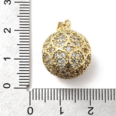 Brass Micro Pave Cubic Zirconia Pendants KK-Z137-11G-1