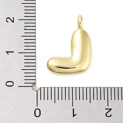 Rack Plating Brass Balloon Letter Pendants KK-C050-01G-L-1