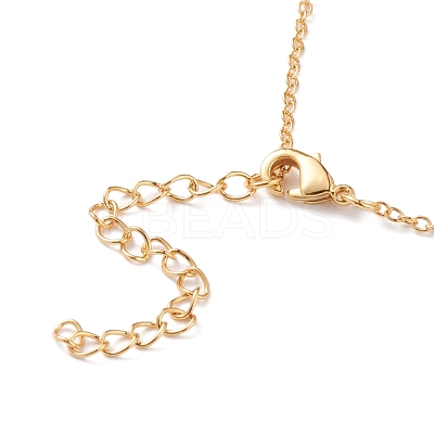 Brass Micro Pave Cubic Zirconia Heart Pendant Necklaces NJEW-Z003-01B-1