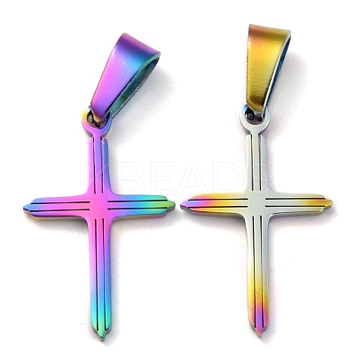 Ion Plating(IP) 304 Stainless Steel Pendants STAS-P253-07MC-1