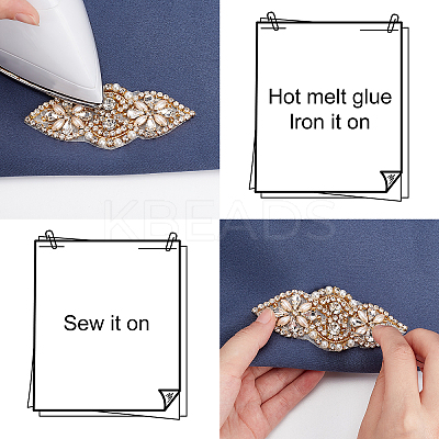 Alloy Glass Rhinestone Cloth Cabochons DIY-WH0265-46G-1