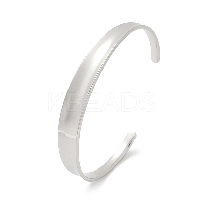 304 Stainless Steel Open Cuff  Bangles for Women BJEW-R019-03P-02-1