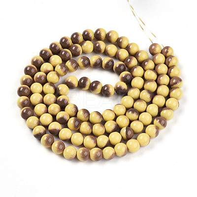 Baking Paint Glass Beads Strands DGLA-N012-8mm-09-1