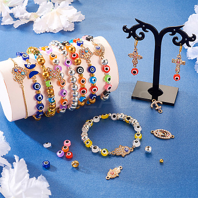 DIY Evil Eye Bracelet Making Kit DIY-TA0004-42-1
