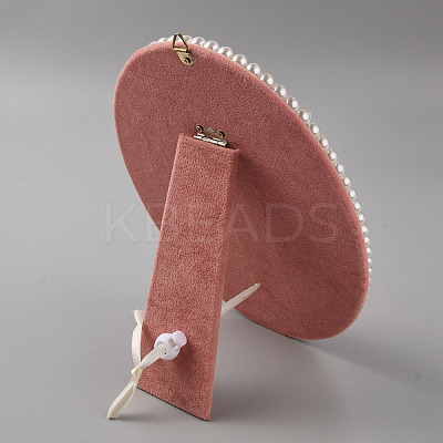 Oval Velvet Tabletop Jewelry Display Stands EDIS-WH0022-16-1