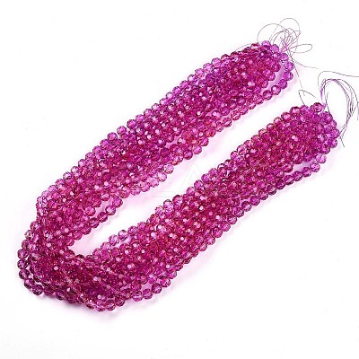 Baking Paint Transparent Glass Beads Strands LS-DGLA-A035-T10mm-A03-1