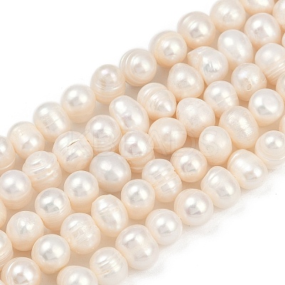 Natural Cultured Freshwater Pearl Beads Strands PEAR-I007-07X-08D-1