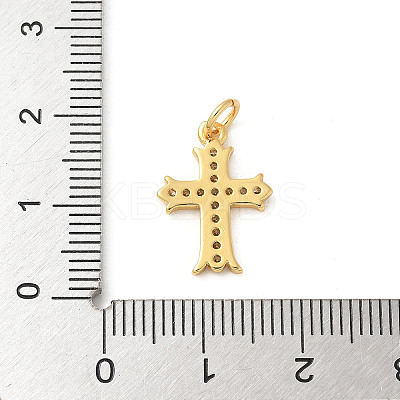 Brass Micro Pave Cubic Zirconia Pendants KK-U053-02G-02-1