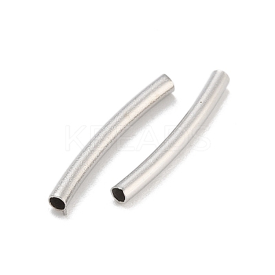 Brass Curved Tube Beads KK-B120-04F-P-1