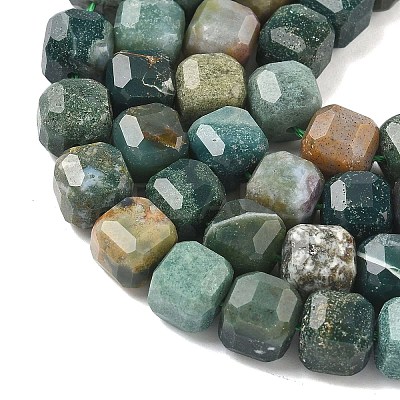 Natural Moss Agate Beads Strands G-C267-A21-1