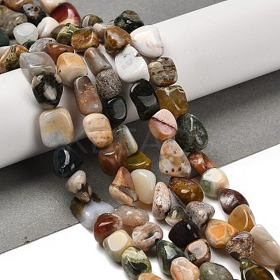 Natural Ocean Jasper Beads Strands G-P497-01E-90B-1