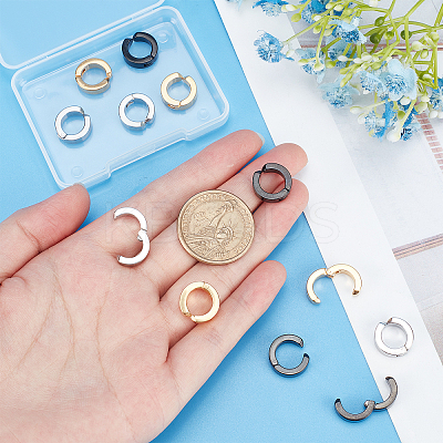 6 Pairs 3 Colors Ion Plating(IP) 304 Stainless Steel Cuff Earrings EJEW-UN0001-92-1