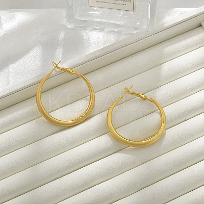 Brass Hoop Earrings for Women LS-EJEW-A121-18B-G-1