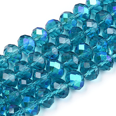 Electroplate Glass Beads Strands EGLA-A034-T10mm-L25-1