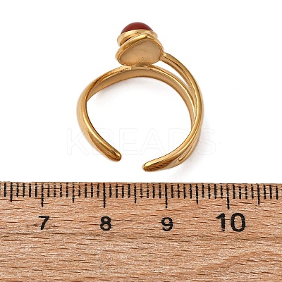 304 Stainless Steel Adjustable Open Cuff Rings RJEW-A071-14G-1
