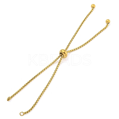 Ion Plating(IP) 304 Stainless Steel Box Chain Slider Bracelet Makings STAS-P360-03G-1