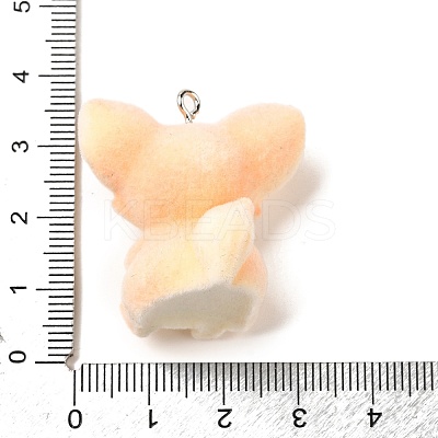 Flocky Opaque Resin Pendants LS-FIND-I044-18A-1
