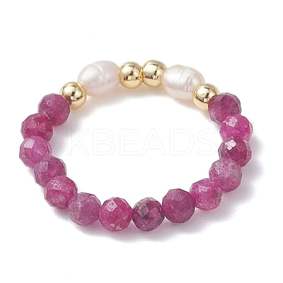 Natural Mixed Gemstone Finger Rings RJEW-JR00971-1