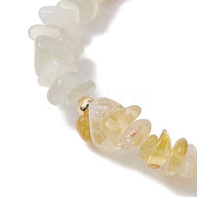 Gemini Guardian Gemstone Stretch Bracelets BJEW-JB11108-05-1