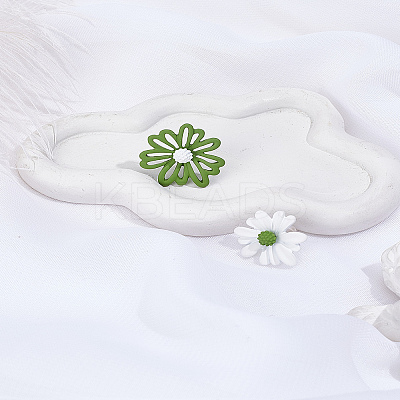 1 Pair Daisy Flower Acrylic Stud Earrings EJEW-LP0013-05B-1