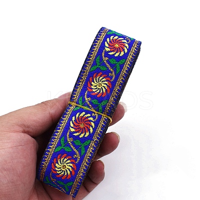 6.5M Ethnic Style Flat Embroidery Polyester Ribbons PW-WG60825-10-1