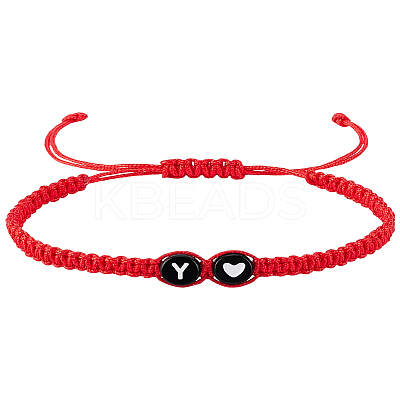 1Pc Adjustable Nylon Cord Braided Bracelets for Women Men BJEW-LP0001-31B-Y-1