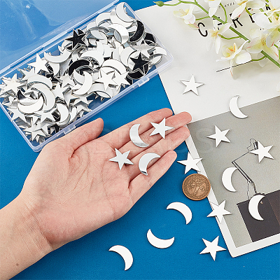 200Pcs 2 Style Acrylic Wall Stickers FIND-PH0010-80-1