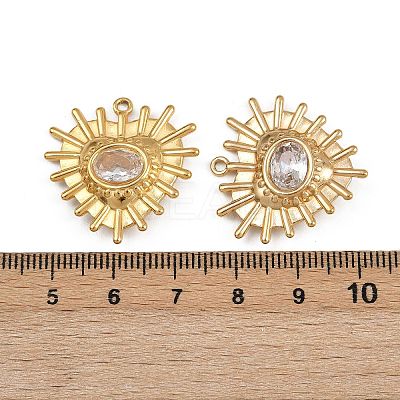 304 Stainless Steel Rhinestone Pendants STAS-P410-37A-G-1