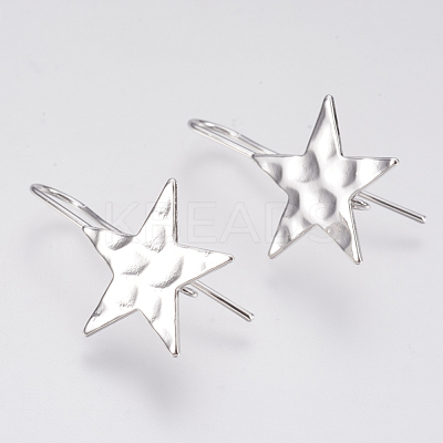 Brass Ear Stud Findings X-KK-T027-63P-1