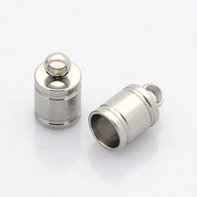 Tarnish Resistant 201 Stainless Steel Cord Ends STAS-N034-05-1