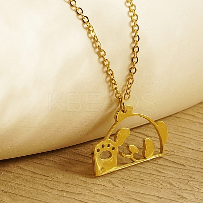 Hollow Bear Pendant Necklace FT0743-1-1