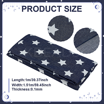 Cotton Denim Fabric DIY-WH0504-775A-01-1