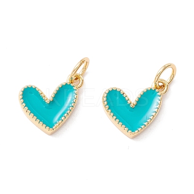 Rack Plating Brass Enamel Charms KK-D073-27G-04-1
