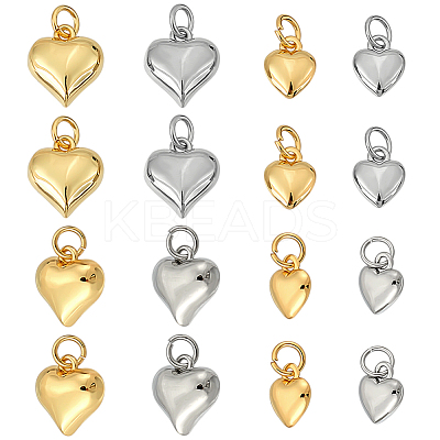 16Pcs 4 Styles Brass Pendants KK-ME0001-21-1