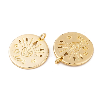 Brass Pendants KK-E108-40G-1