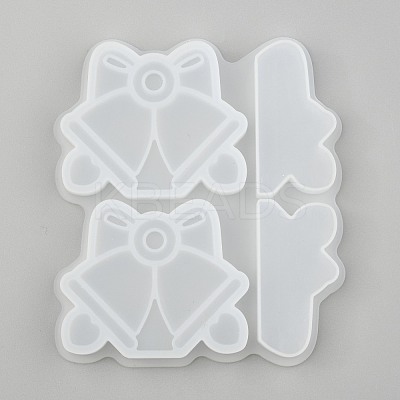 Christmas Bell Straw Topper Silicone Molds Decoration DIY-J003-08-1
