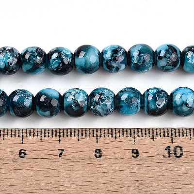 Baking Paint Glass Beads X1-DGLA-N003-8mm-A08-1