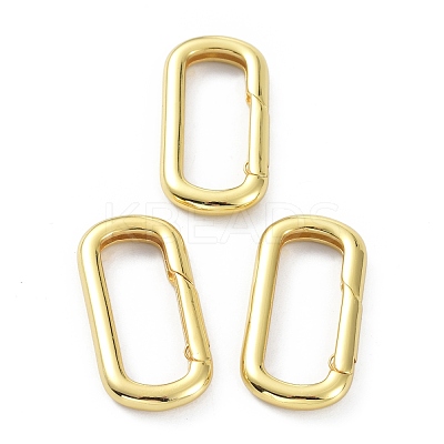 Brass Keychain Clasps KK-B046-01G-1