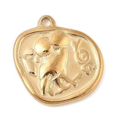304 Stainless Steel Athenian Tetradrachm Coin Pendants STAS-P380-44G-1