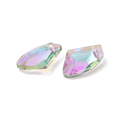 Electroplated Glass Pendants EGLA-M029-04-02-1